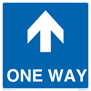 One way with up directional arrow